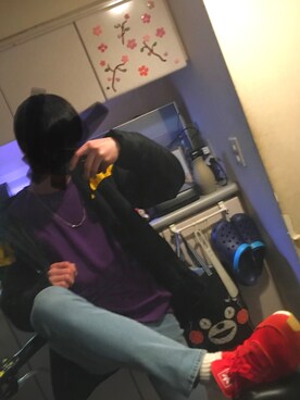 「neos（ネオス）のアイテム（ダウンジャケット/コート）」を使った、風の又三郎。さん（メンズ・178cm）の冬コーディネート