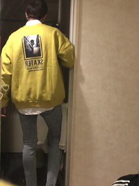 「neos（ネオス）のアイテム（スウェット）」を使った、風の又三郎。さん（メンズ・178cm）の冬コーディネート