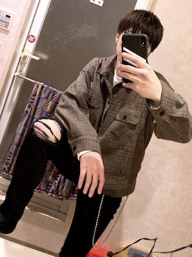 「neos（ネオス）のアイテム（カバーオール）」を使った、風の又三郎。さん（メンズ・178cm）の春コーディネート