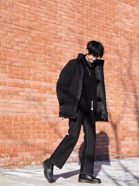 「kutir（クティール）のアイテム（ダウンジャケット/コート）」を使った、WEAR 中国さん（メンズ・175cm）の冬コーディネート