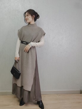 WEAR 中国さん（レディース・156cm）の冬コーディネート