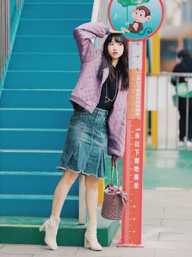「merry jenny（メリージェニー）のアイテム（ブルゾン）」を使った、WEAR 中国さん（レディース・168cm）の冬コーディネート
