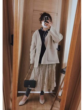 「LOWRYS FARM（ローリーズファーム）のアイテム（ノーカラージャケット）」を使った、WEAR 中国さん（レディース・160cm）の春コーディネート