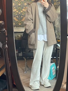 「LOWRYS FARM（ローリーズファーム）のアイテム（ノーカラージャケット）」を使った、WEAR 中国さん（レディース・158cm）の春コーディネート