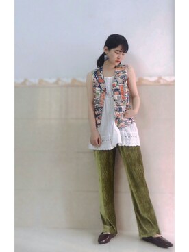 「JUNRED（ジュンレッド）のアイテム（アクセサリー）」を使った、WEAR 中国さん（レディース・162cm）の春コーディネート