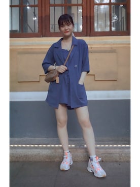 「ABITOKYO（アビトーキョー）のアイテム（セットアップ）」を使った、WEAR 中国さん（レディース・162cm）の春コーディネート