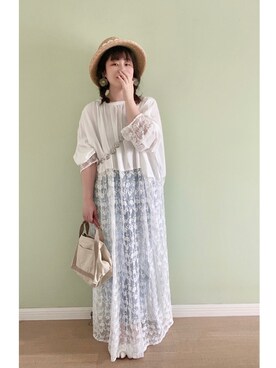 「BASE（ベース）のアイテム（バッグ）」を使った、WEAR 中国さん（レディース・163cm）の夏コーディネート