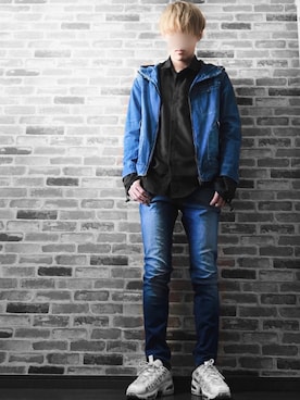 「grn」｜ちょびさん（メンズ・184cm）の春コーディネート