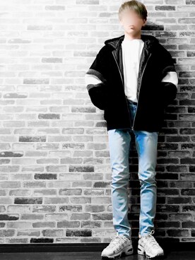 「NO NEED（ノーニード）のアイテム（ブルゾン）」を使った、ちょびさん（メンズ・184cm）の春コーディネート