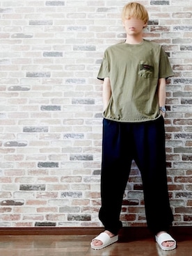 「DOOPZ（ドープス）のカフスイージーパンツ(セットアップ可)（その他パンツ）」を使った、ちょびさん（メンズ・184cm）の春コーディネート