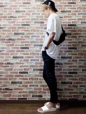 「VANS（バンズ）のアイテム（トップス）」を使った、ちょびさん（メンズ・184cm）の夏コーディネート