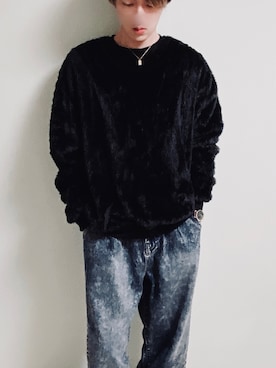 「Adoon plain（アドーンプレーン）のアイテム（その他トップス）」を使った、ちょびさん（メンズ・184cm）の冬コーディネート