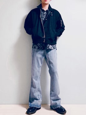 「G.O.C（ジーオーシー）のアイテム（シャツ/ブラウス）」を使った、ちょびさん（メンズ・184cm）の春コーディネート