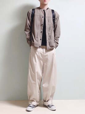 「CREARE -LINO-（クレアーレリノ）のアイテム（スウェット）」を使った、ちょびさん（メンズ・184cm）の春コーディネート