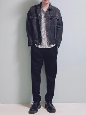 「CREARE -LINO-（クレアーレリノ）のアイテム（デニムジャケット）」を使った、ちょびさん（メンズ・184cm）の春コーディネート