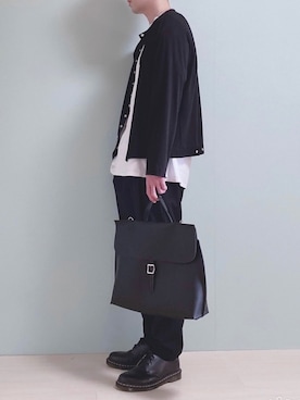 「CREARE -LINO-（クレアーレリノ）のアイテム（スラックス）」を使った、ちょびさん（メンズ・184cm）の春コーディネート
