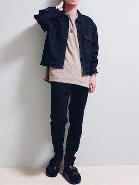 「EDWIN（エドウィン）のアイテム（セットアップ）」を使った、ちょびさん（メンズ・184cm）の春コーディネート
