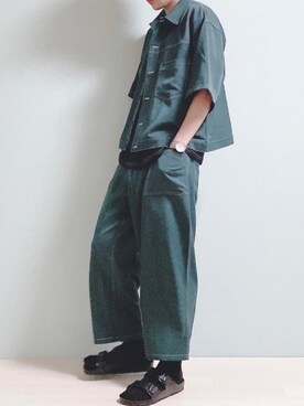 「BASQUE magenta（バスクマゼンタ）のアイテム（セットアップ）」を使った、ちょびさん（メンズ・184cm）の春コーディネート
