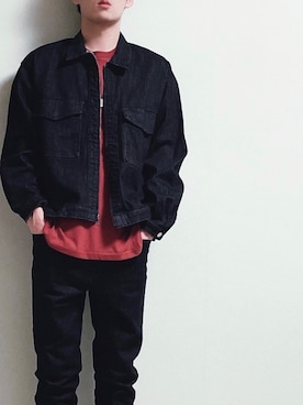 「EDWIN（エドウィン）のアイテム（セットアップ）」を使った、ちょびさん（メンズ・184cm）の夏コーディネート