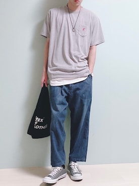 「G.O.C（ジーオーシー）のアイテム（バッグ）」を使った、ちょびさん（メンズ・184cm）の夏コーディネート