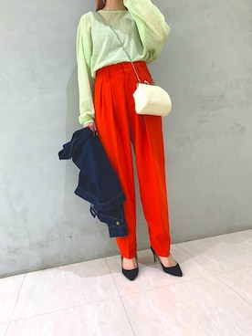 「シースルー」｜「アイテム（デニムジャケット）」を使った、natsunさん（レディース・158cm）の春コーディネート
