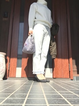 「ドラフトリーバイス」｜「アイテム（トートバッグ）」を使った、まぁちゃんさん（レディース・157cm）の冬コーディネート