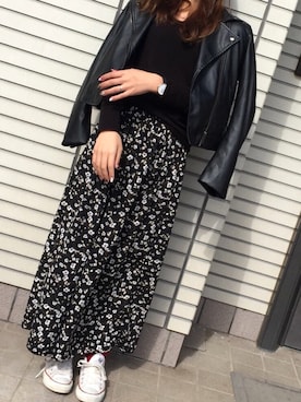 「CONVERSE（コンバース）のconverse（コンバース） ALL STAR OX（オールスターOX）（スニーカー）」を使った、Rmamaさん（レディース・157cm）の冬コーディネート