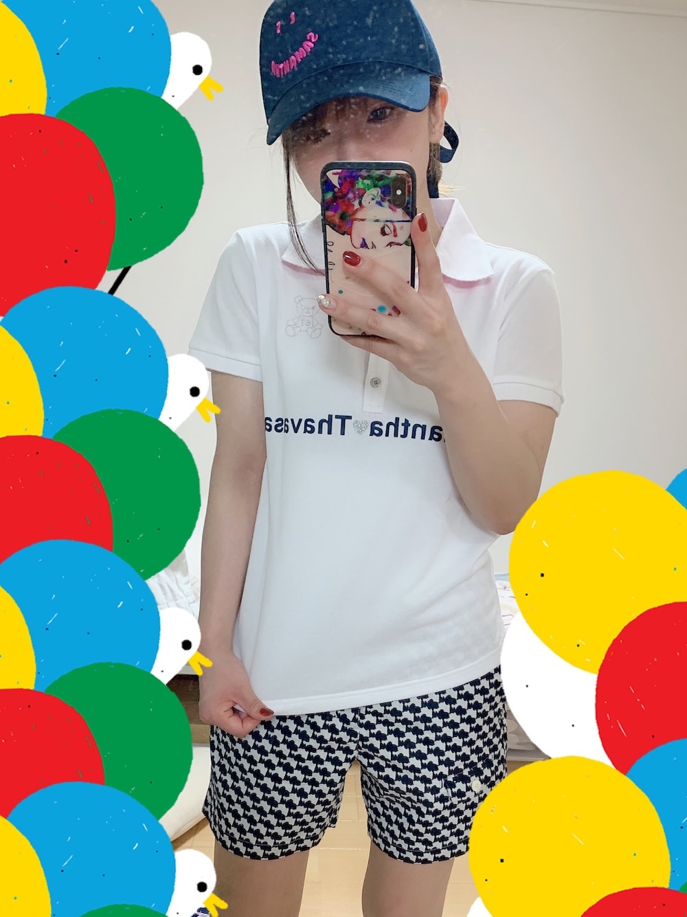 「ゴルフウェア、サマンサタバサ、パーリーゲイツ、ゴルフ」｜「Samantha Thavasaのアイテム（ポロシャツ、ホワイト系）」を使った、ayaさん（レディース・146cm）の夏コーディネートの1枚目の写真