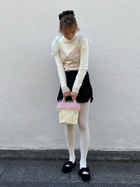 タイツ ストッキングを使った フレンチガーリー の人気ファッションコーディネート Wear