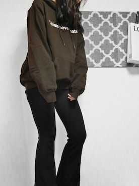 「リブニットパンツ」｜ananさん（レディース・165cm）の冬コーディネート