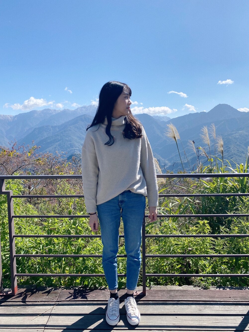 「CONVERSEのCONVERSE/コンバース CHUCK TAYLOR 70（スニーカー、ホワイト系）」を使った、Hsuan2さん（レディース・168cm）の冬コーディネートの1枚目の写真