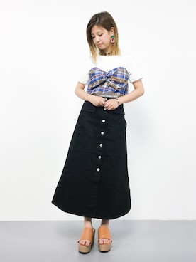 もえぴーさん（レディース・156cm）の夏コーディネート