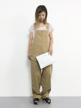 「classicalelf（クラシカルエルフ）のアイテム（オールインワン・サロペット）」を使った、もえぴーさん（レディース・156cm）の夏コーディネート