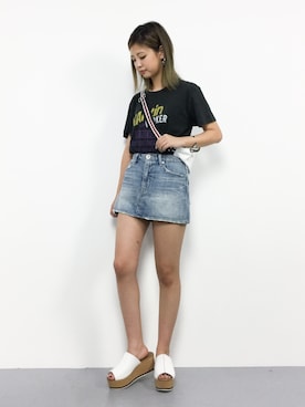 「ANAP（アナップ）のアイテム」を使った、もえぴーさん（レディース・156cm）の夏コーディネート