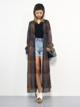 もえぴーさん（レディース・156cm）の夏コーディネート