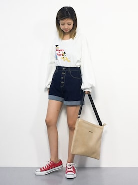 もえぴーさん（レディース・156cm）の夏コーディネート