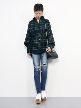 もえぴーさん（レディース・156cm）の秋コーディネート