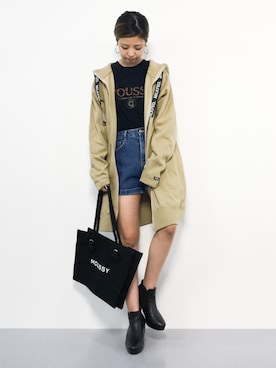 「DURAS（デュラス）のアイテム（パンツ）」を使った、もえぴーさん（レディース・156cm）の秋コーディネート