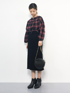 もえぴーさん（レディース・156cm）の秋コーディネート