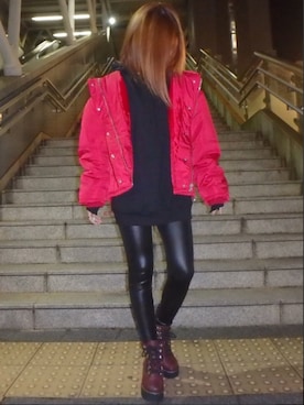 もえぴーさん（レディース・156cm）の冬コーディネート