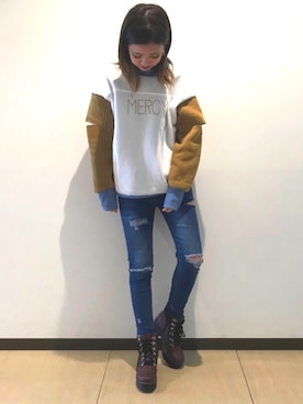 もえぴーさん（レディース・156cm）の冬コーディネート