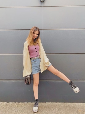 もえぴーさん（レディース・157cm）の春コーディネート