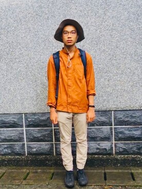 「ECCO（エコー）のアイテム」を使った、yangyangwearさん（メンズ・182cm）の夏コーディネート