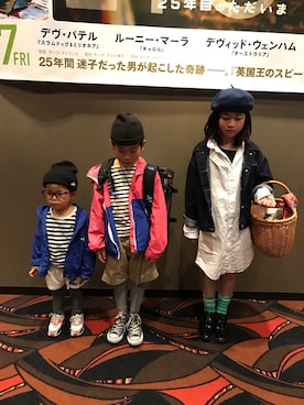 「mystic（ミスティック）のアイテム」を使った、retoroさん（キッズ・130cm）の春コーディネート