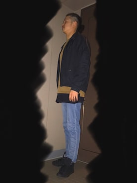 「zozoデニム」｜「アイテム（その他トップス）」を使った、チリ男さん（メンズ・170cm）の冬コーディネート