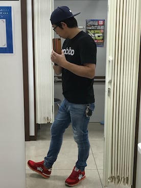 「G-STAR RAW（ジースターロゥ）のアイテム（帽子）」を使った、yoshiさん（メンズ・170cm）の夏コーディネート