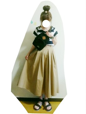 「devirock（デビロック）のアイテム（ショルダーバッグ）」を使った、こゆり２号さん（レディース・147cm）の夏コーディネート
