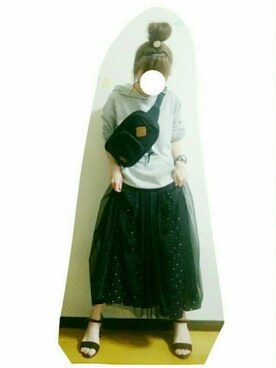 「devirock（デビロック）のアイテム（ショルダーバッグ）」を使った、こゆり２号さん（レディース・147cm）の夏コーディネート