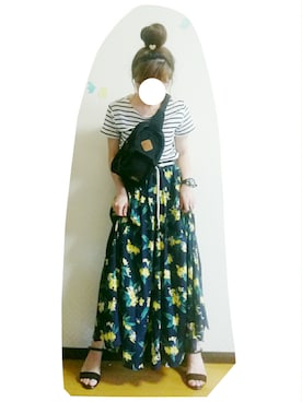 「devirock（デビロック）のアイテム（ショルダーバッグ）」を使った、こゆり２号さん（レディース・147cm）の夏コーディネート
