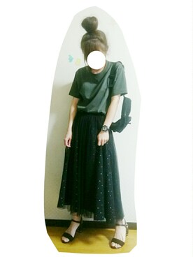 「devirock（デビロック）のアイテム（ショルダーバッグ）」を使った、こゆり２号さん（レディース・147cm）の夏コーディネート